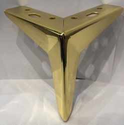 Ножка H=130 мм с винтом, золото GWIAZDA , сталь (161840)